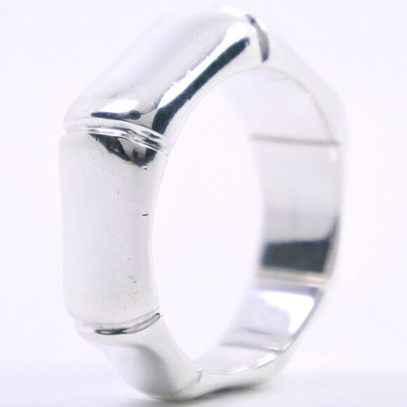 Gucci Silver 925 Octagon Ring Size 9.5 - Picture 3 of 6
